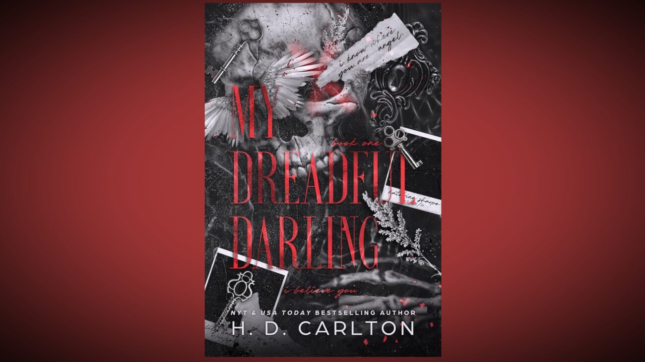 The cover of My Dreadful Darling by H.D Carlton against a red and black background