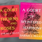 The covers of A Court of Thorns and Roses and A Court of Splintered Harmony